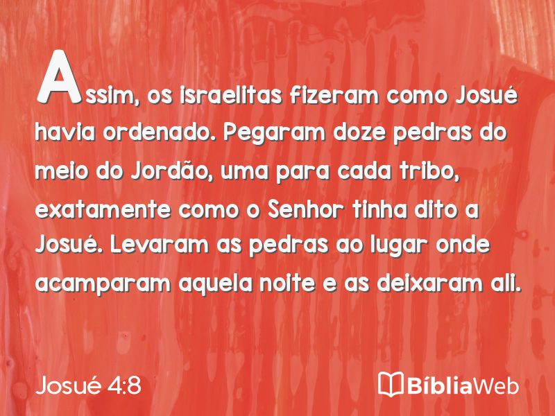 Josué 4:8 em imagem para compartilhar