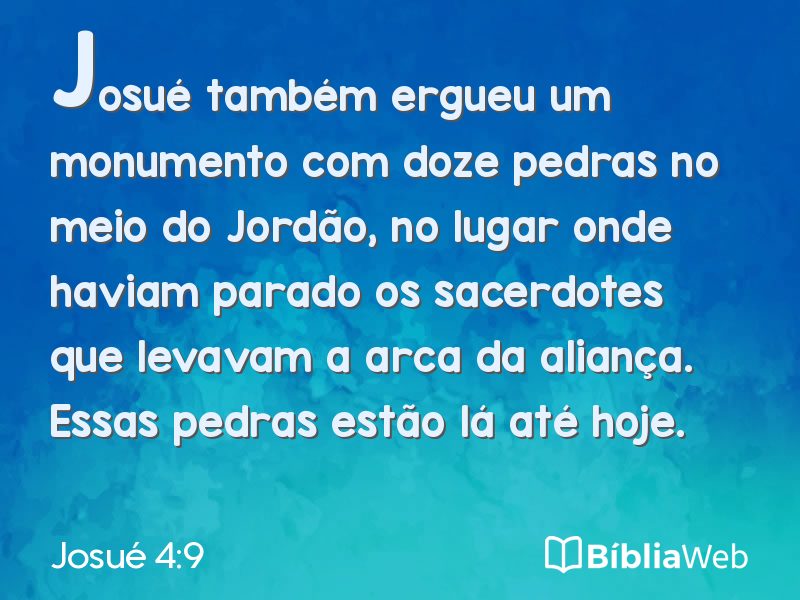 Josué 4:9 em imagem para compartilhar