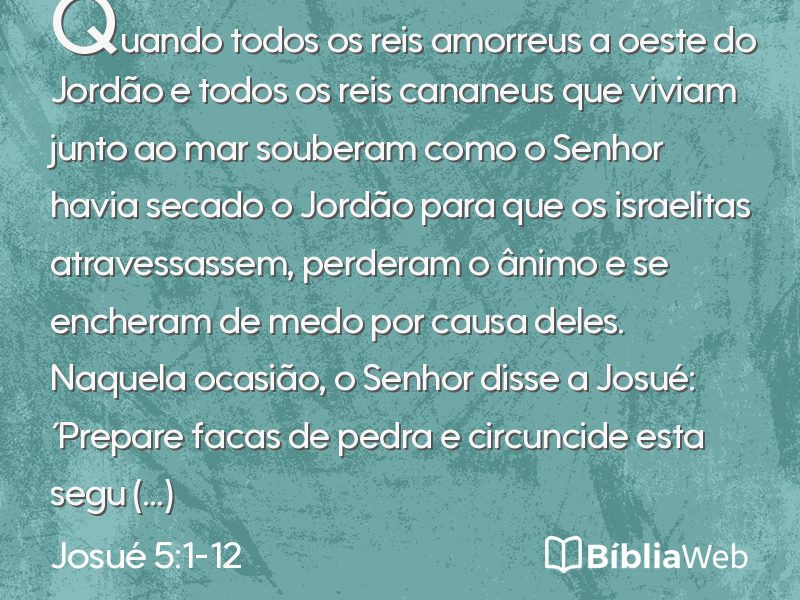 Josué 5:1-12 em imagem para compartilhar