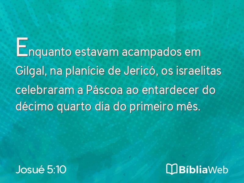 Josué 5:10 em imagem para compartilhar