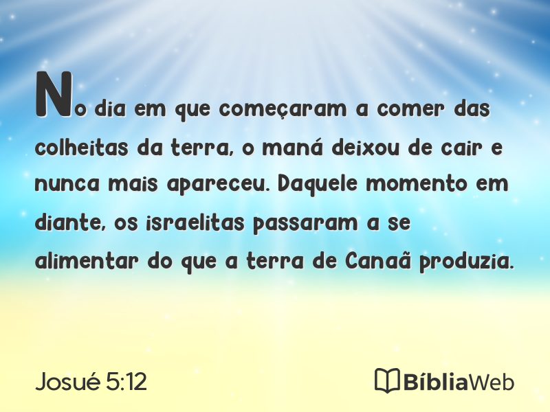Josué 5:12 em imagem para compartilhar