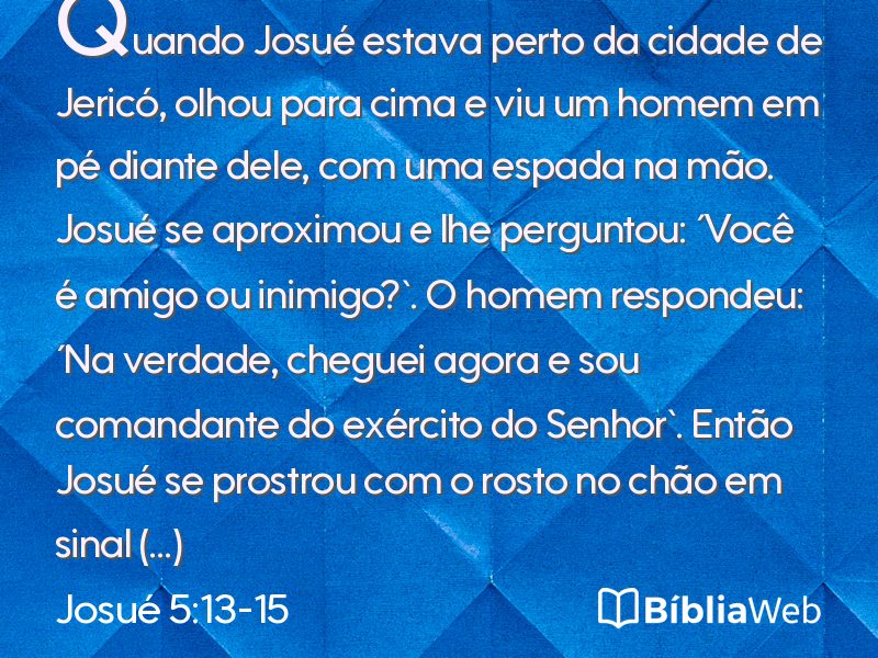 Josué 5:13-15 em imagem para compartilhar