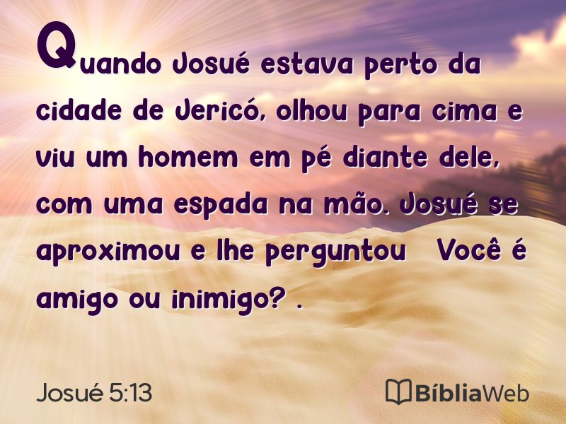 Josué 5:13 em imagem para compartilhar