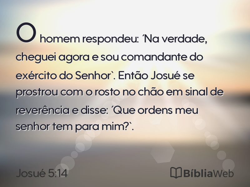 Josué 5:14 em imagem para compartilhar