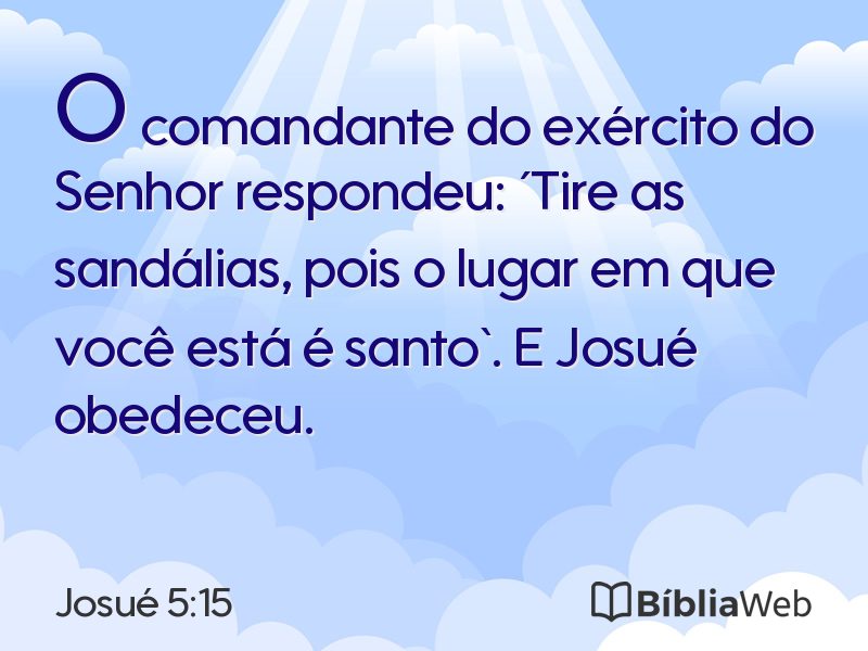 Josué 5:15 em imagem para compartilhar