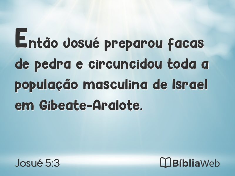 Josué 5:3 em imagem para compartilhar
