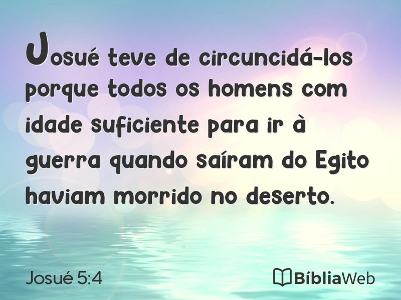 Josué 5:4 em imagem para compartilhar