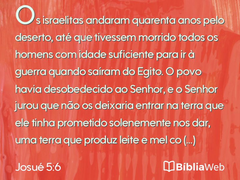 Josué 5:6 em imagem para compartilhar