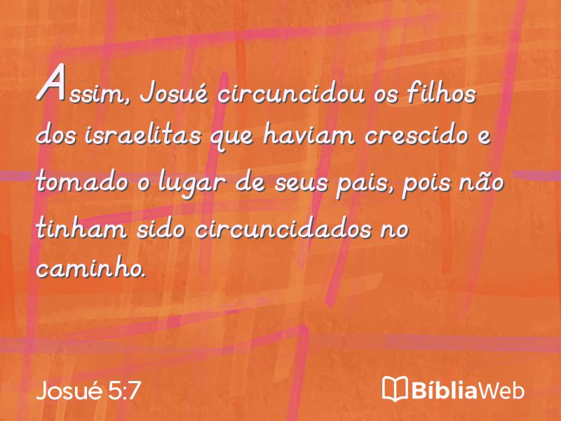 Josué 5:7 em imagem para compartilhar