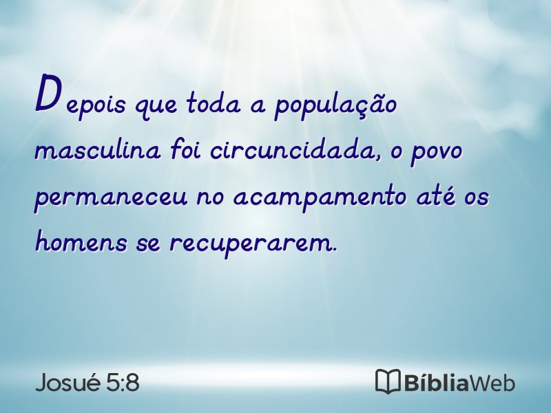 Josué 5:8 em imagem para compartilhar