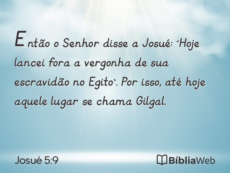 Josué 5:9 em imagem para compartilhar