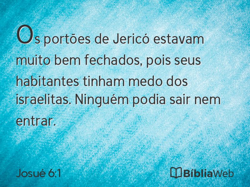 Josué 6:1 em imagem para compartilhar