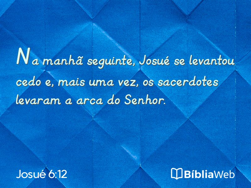 Josué 6:12 em imagem para compartilhar