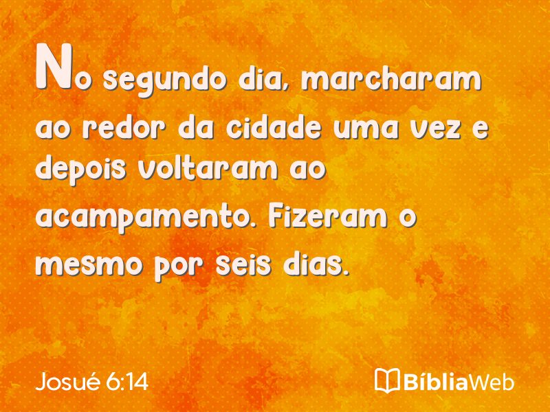 Josué 6:14 em imagem para compartilhar
