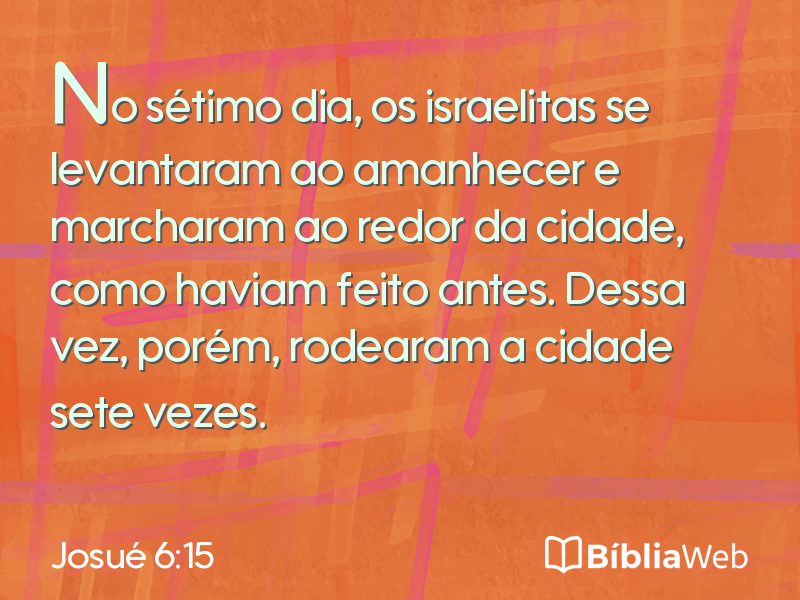 Josué 6:15 em imagem para compartilhar
