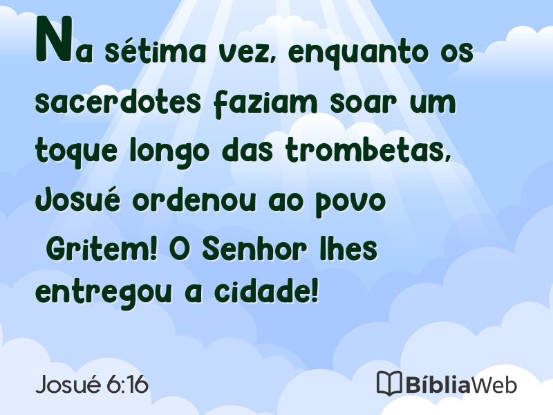 Josué 6:16 em imagem para compartilhar