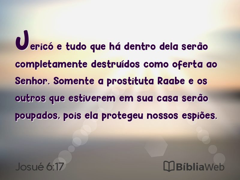 Josué 6:17 em imagem para compartilhar