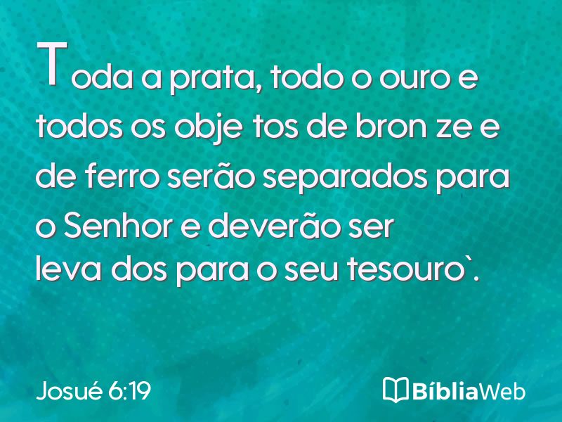 Josué 6:19 em imagem para compartilhar