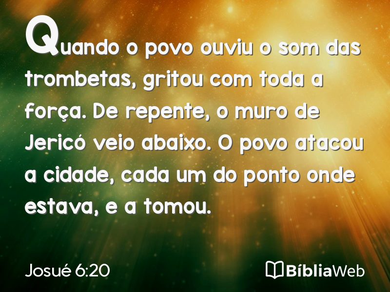 Josué 6:20 em imagem para compartilhar
