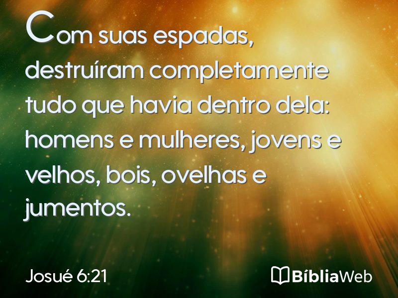 Josué 6:21 em imagem para compartilhar