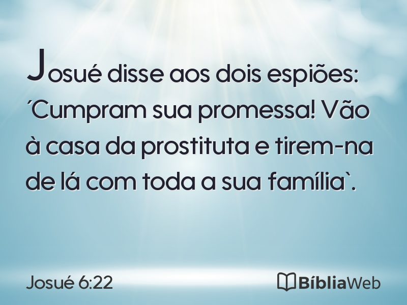 Josué 6:22 em imagem para compartilhar