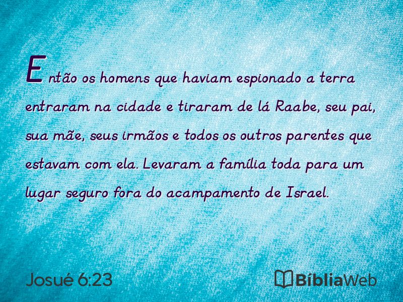 Josué 6:23 em imagem para compartilhar