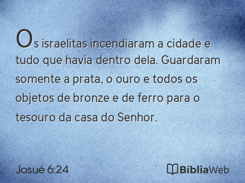 Josué 6:24 em imagem para compartilhar