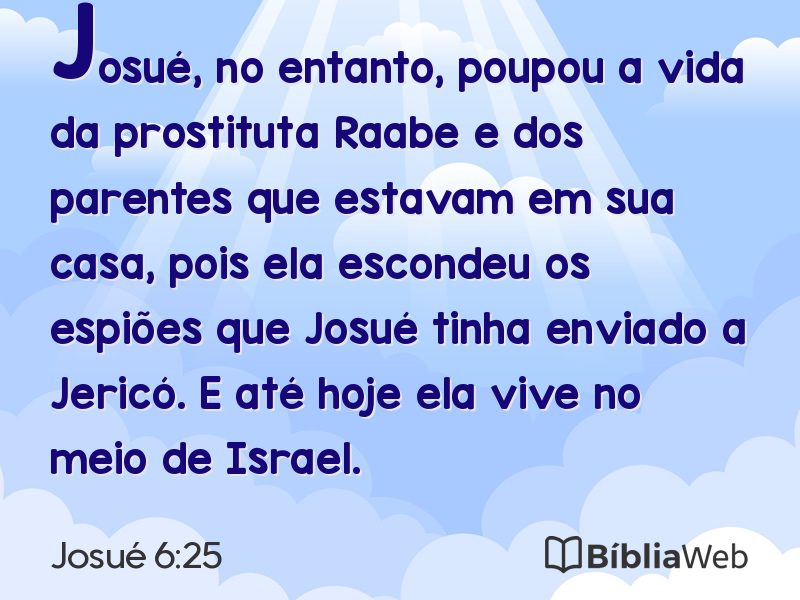 Josué 6:25 em imagem para compartilhar