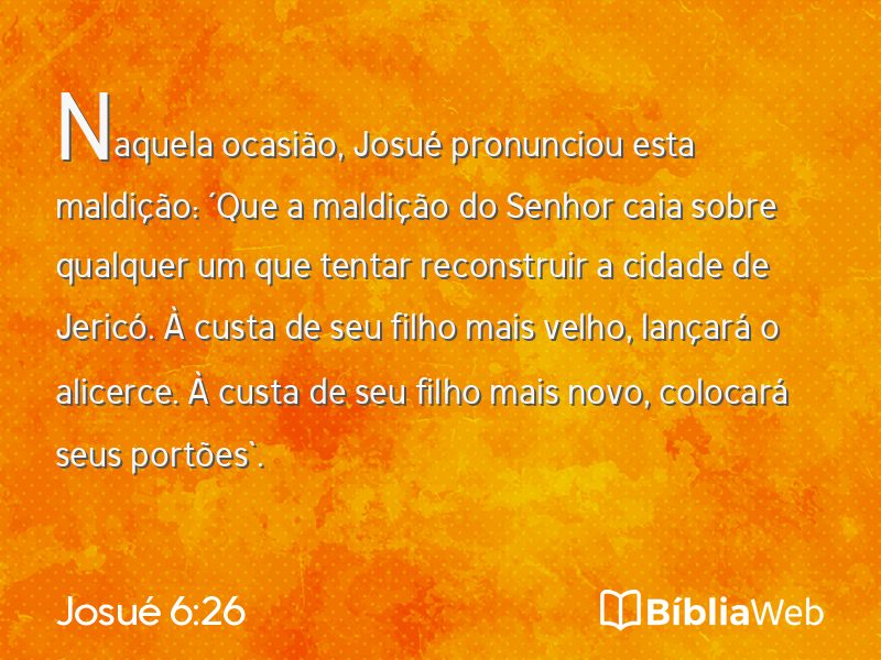 Josué 6:26 em imagem para compartilhar
