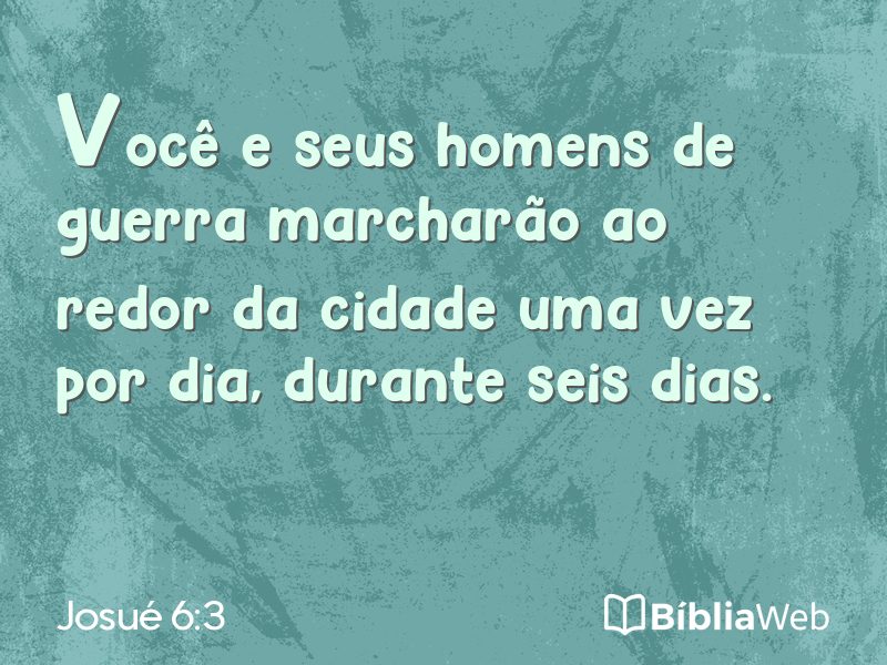 Josué 6:3 em imagem para compartilhar