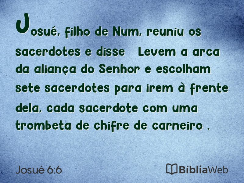 Josué 6:6 em imagem para compartilhar