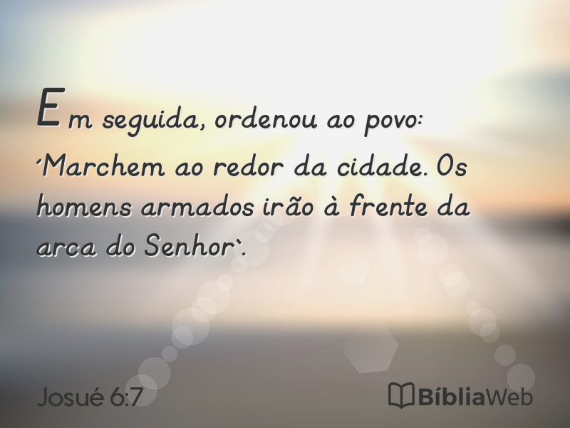 Josué 6:7 em imagem para compartilhar