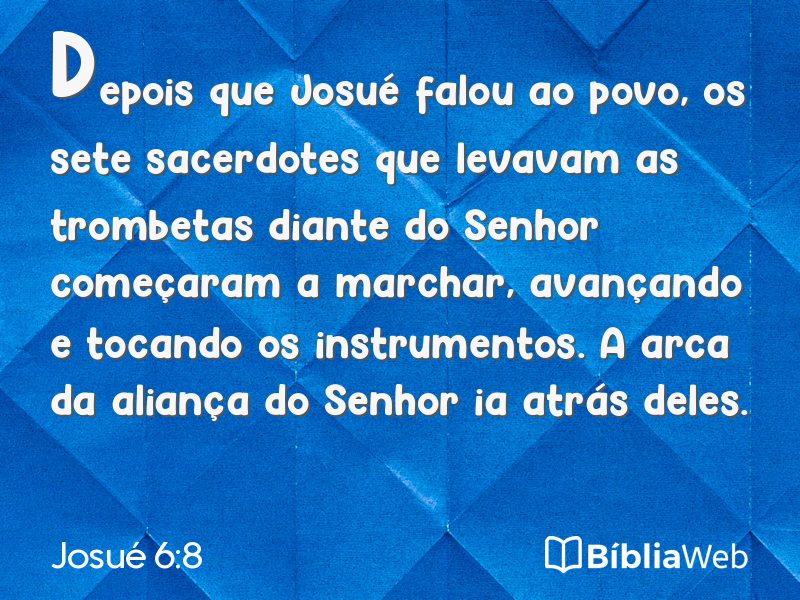 Josué 6:8 em imagem para compartilhar