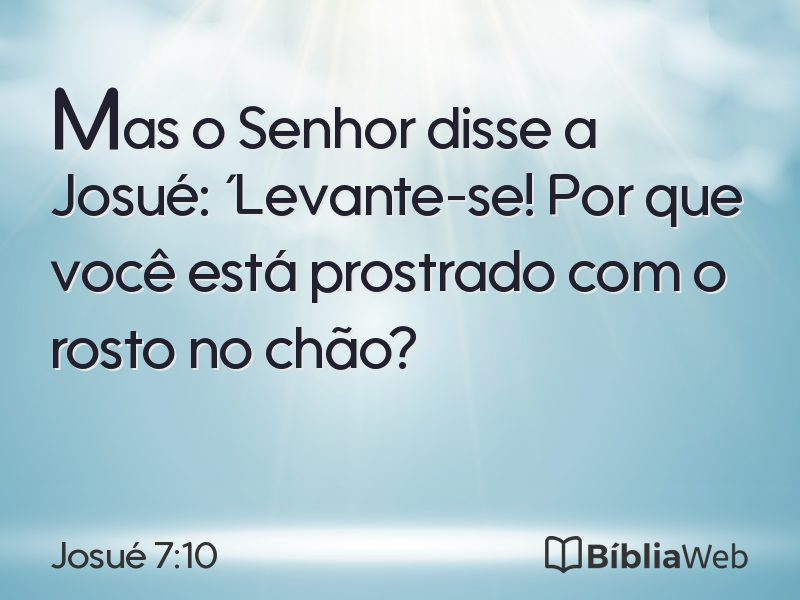 Josué 7:10 em imagem para compartilhar