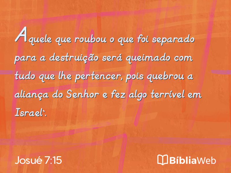 Josué 7:15 em imagem para compartilhar