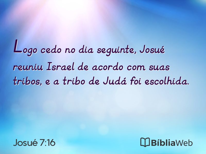 Josué 7:16 em imagem para compartilhar