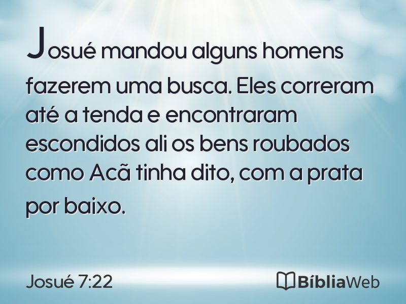 Josué 7:22 em imagem para compartilhar