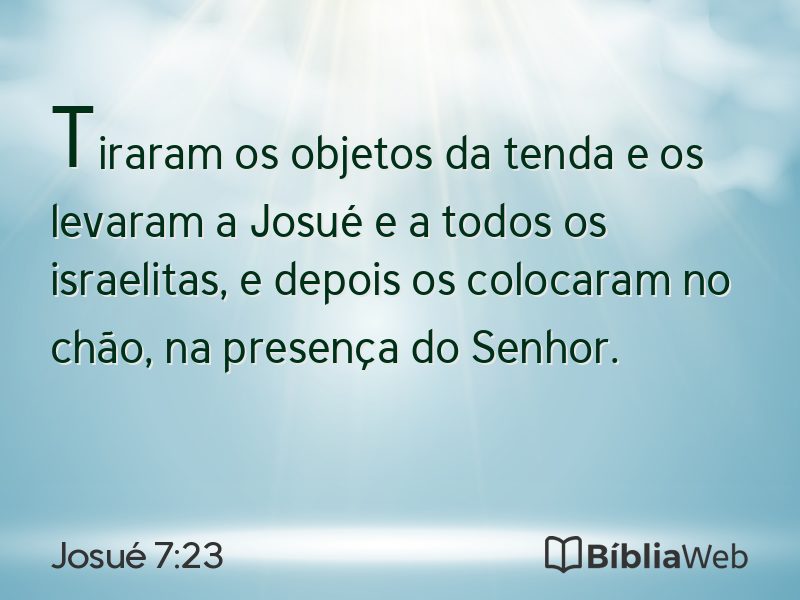 Josué 7:23 em imagem para compartilhar