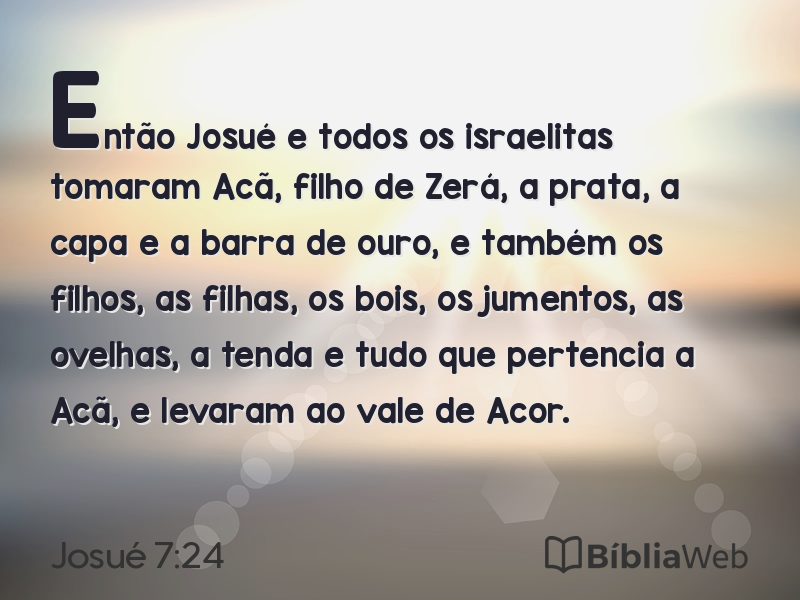 Josué 7:24 em imagem para compartilhar