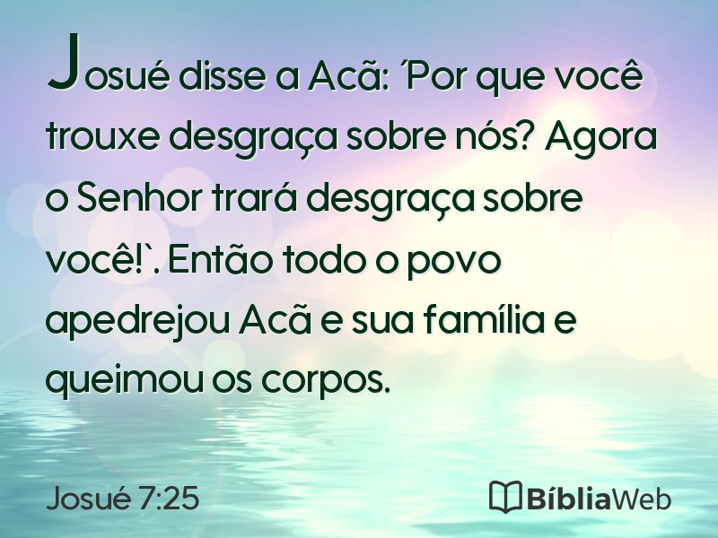 Josué 7:25 em imagem para compartilhar