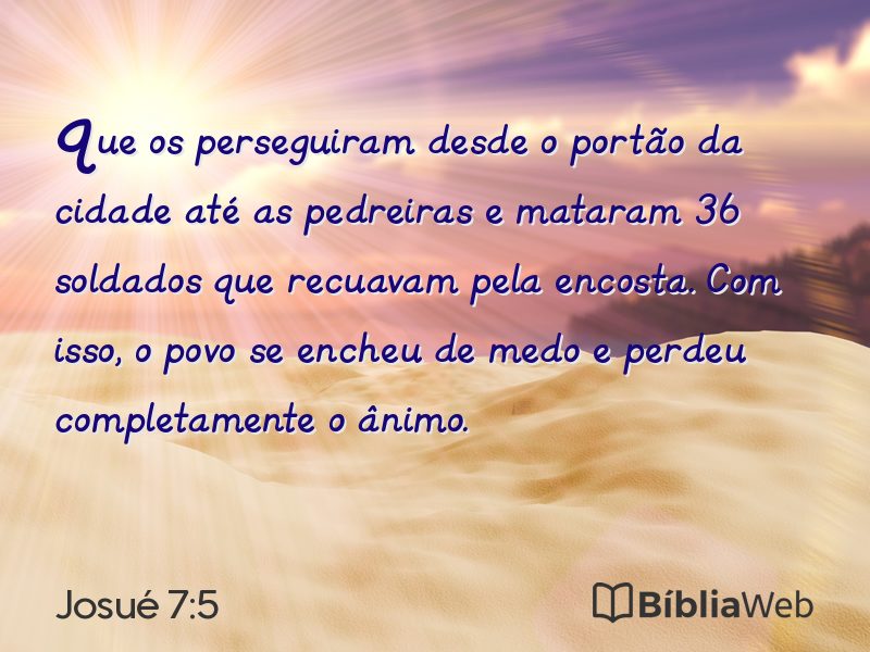 Josué 7:5 em imagem para compartilhar