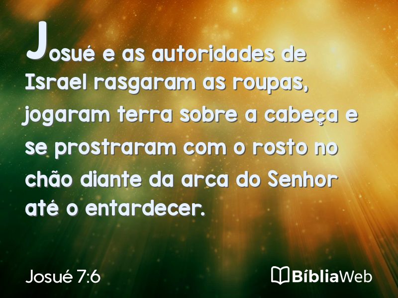 Josué 7:6 em imagem para compartilhar