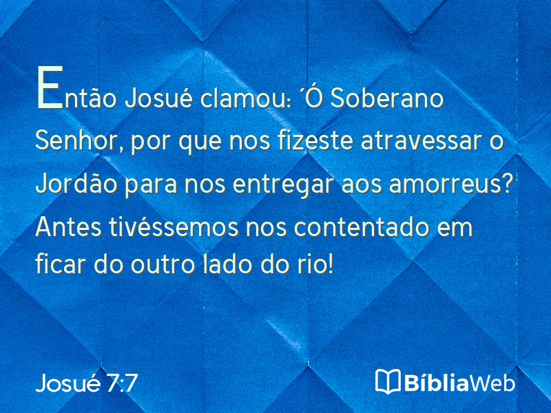 Josué 7:7 em imagem para compartilhar