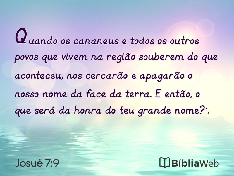 Josué 7:9 em imagem para compartilhar