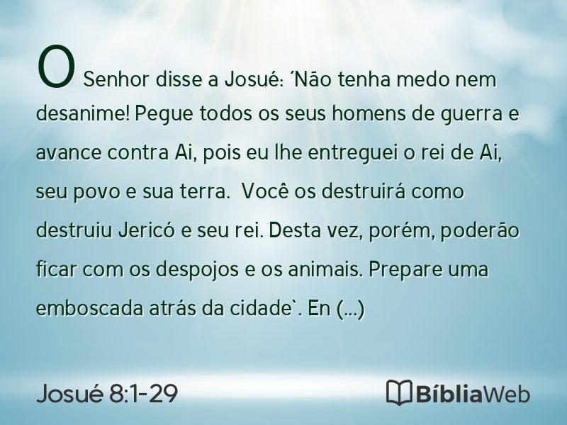 Josué 8:1-29 em imagem para compartilhar