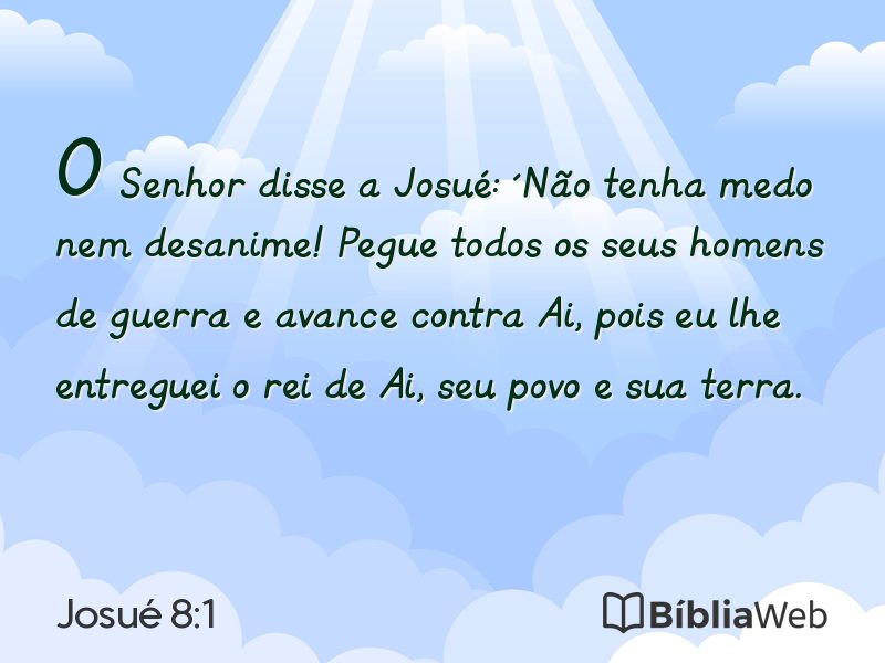Josué 8:1 em imagem para compartilhar