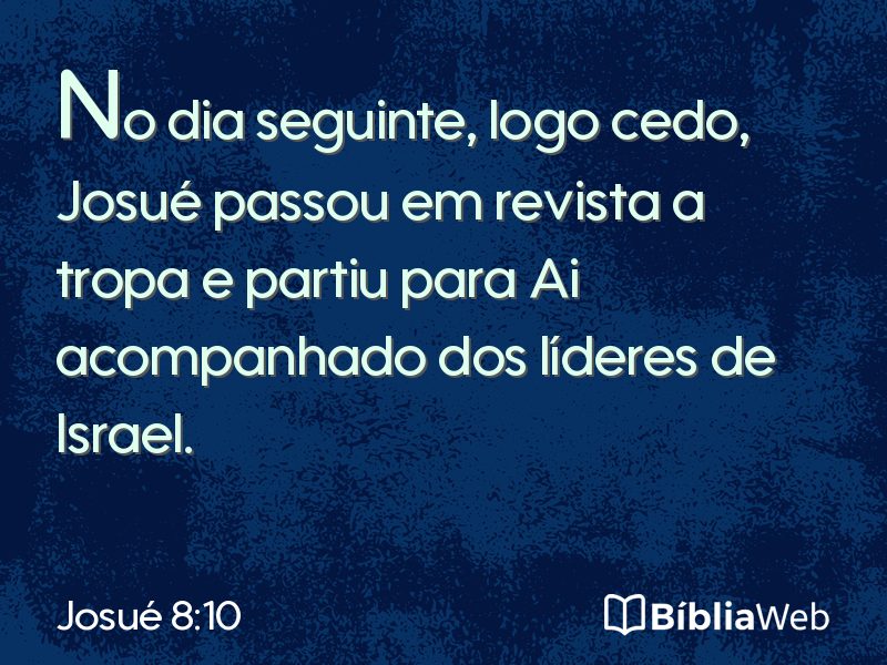 Josué 8:10 em imagem para compartilhar