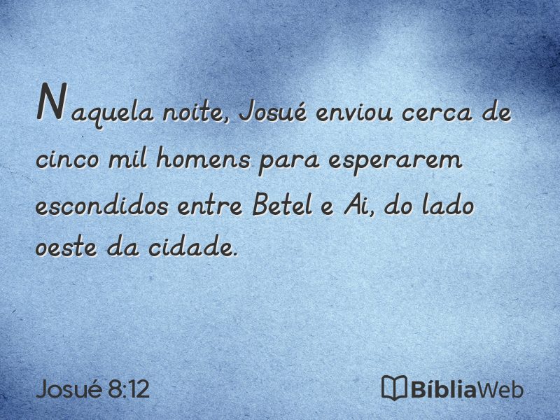 Josué 8:12 em imagem para compartilhar
