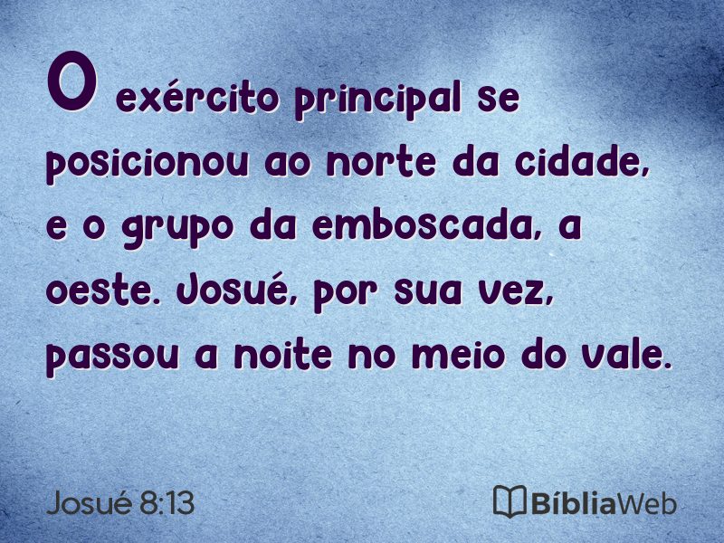 Josué 8:13 em imagem para compartilhar