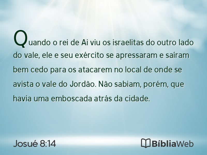 Josué 8:14 em imagem para compartilhar